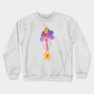 balloons holding up star Crewneck Sweatshirt